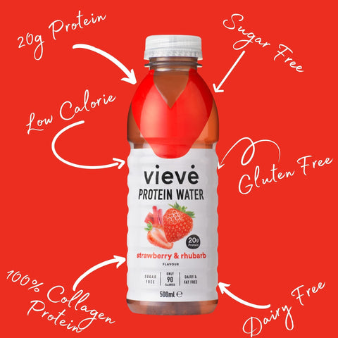 Vieve Protein Water Strawberry & Rhubarb 500Ml