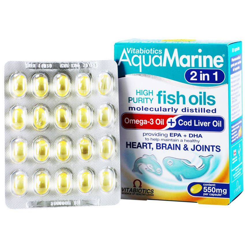 Buy Aquamarine 2 In 1 Soft Gelattin Capsule 60 PC Online - Kulud Pharmacy