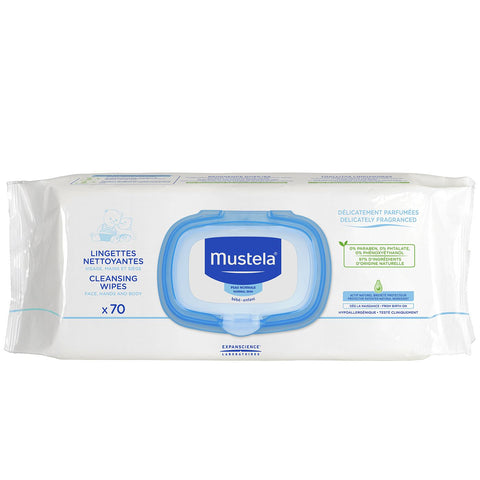 Buy Mustela Cleansing Wipes 70 PC Online - Kulud Pharmacy