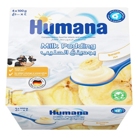 Buy Humana Milk Dessert Banana Pudding 4 PC Online - Kulud Pharmacy