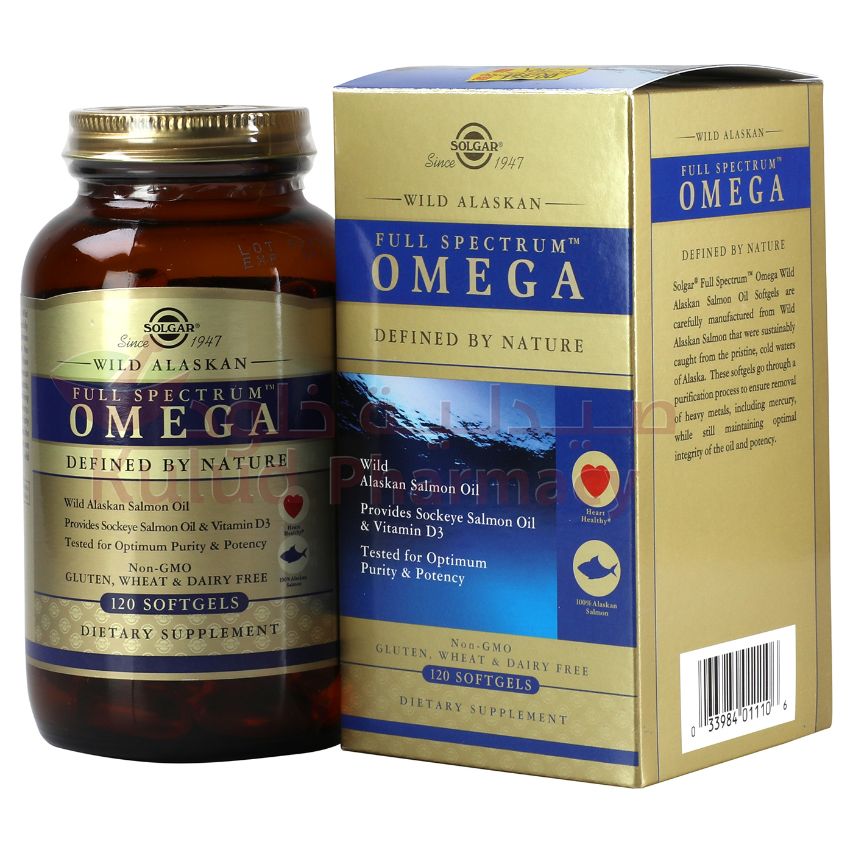 Buy Solgar Full Spectrum Omega Soft Gelattin Capsule 120 PC Online - Kulud Pharmacy
