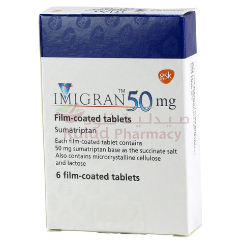 Buy Imigran Tablet 50 Mg 6 PC Online - Kulud Pharmacy