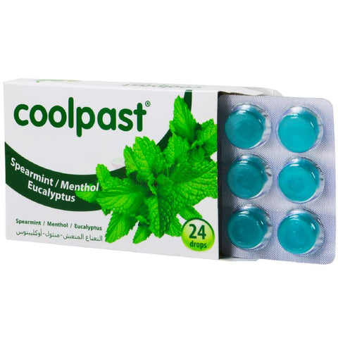 Buy Cool Past Spearmint And Menthol And Eucalyptus Lozenges 24 PC Online - Kulud Pharmacy