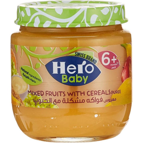 Buy Hero Baby Mixed Fruits with Cereal 6+ 125GM Online - Kulud Pharmacy