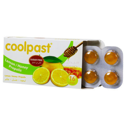 Buy Cool Past Lemon And Honey And Propolis Sugar Free Lozenges 16 PC Online - Kulud Pharmacy