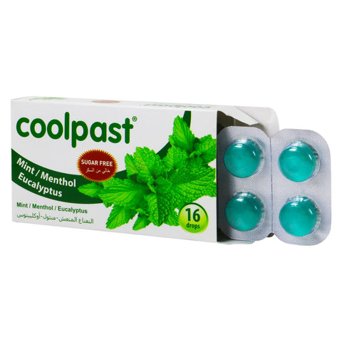 Buy Cool Past Mint And Menthol And Eucalyptus Sugar Free Lozenges 16 PC Online - Kulud Pharmacy