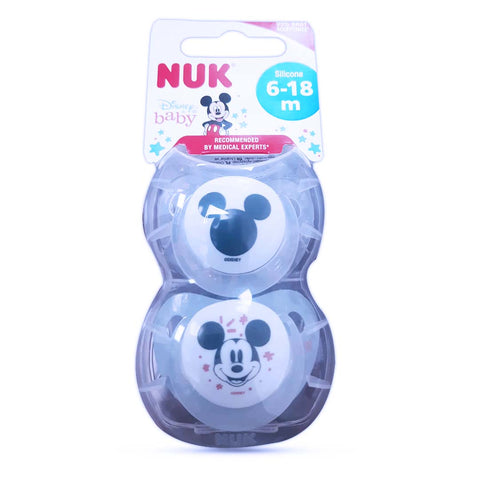 Nuk Silicone Pacifier Mickey 6-18 Month 2 PC