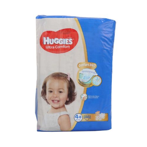 Buy Huggies 4+ X Large Baby Diaper 46 PC Online - Kulud Pharmacy