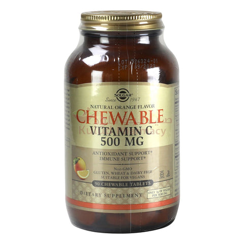 Buy Solgar Vitamin C Chewable Tablet 500 Mg 90 PC Online - Kulud Pharmacy