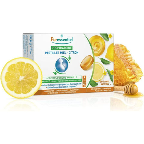 Buy Puressentiel Respiratory Hony Lemon Lozenges 18 PC Online - Kulud Pharmacy