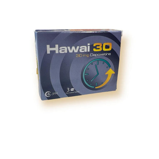 Hawai Dapoxetine 30mg Film Coated Tablets 3's