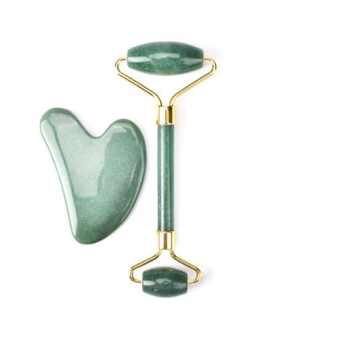 Buy Blady Jade Guasha Set Green Quartz Roller 2 PC Online - Kulud Pharmacy