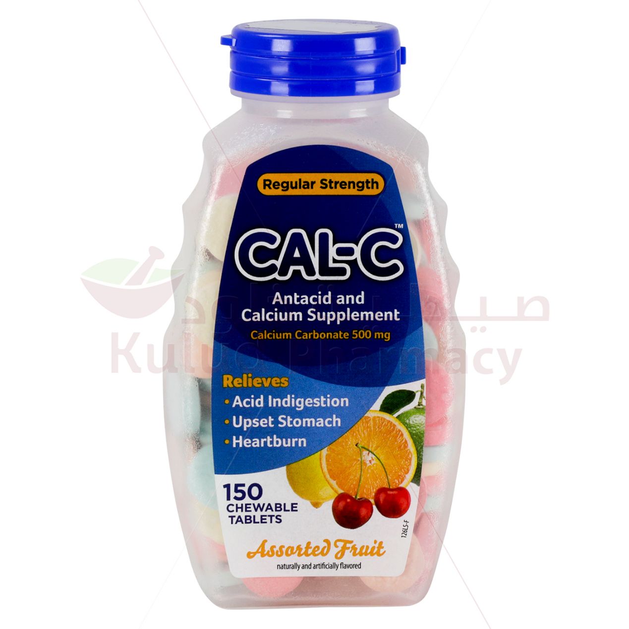 Buy Cal-C Antacid & Calcium Supplement Regular Chewable Tablet 150 PC Online - Kulud Pharmacy