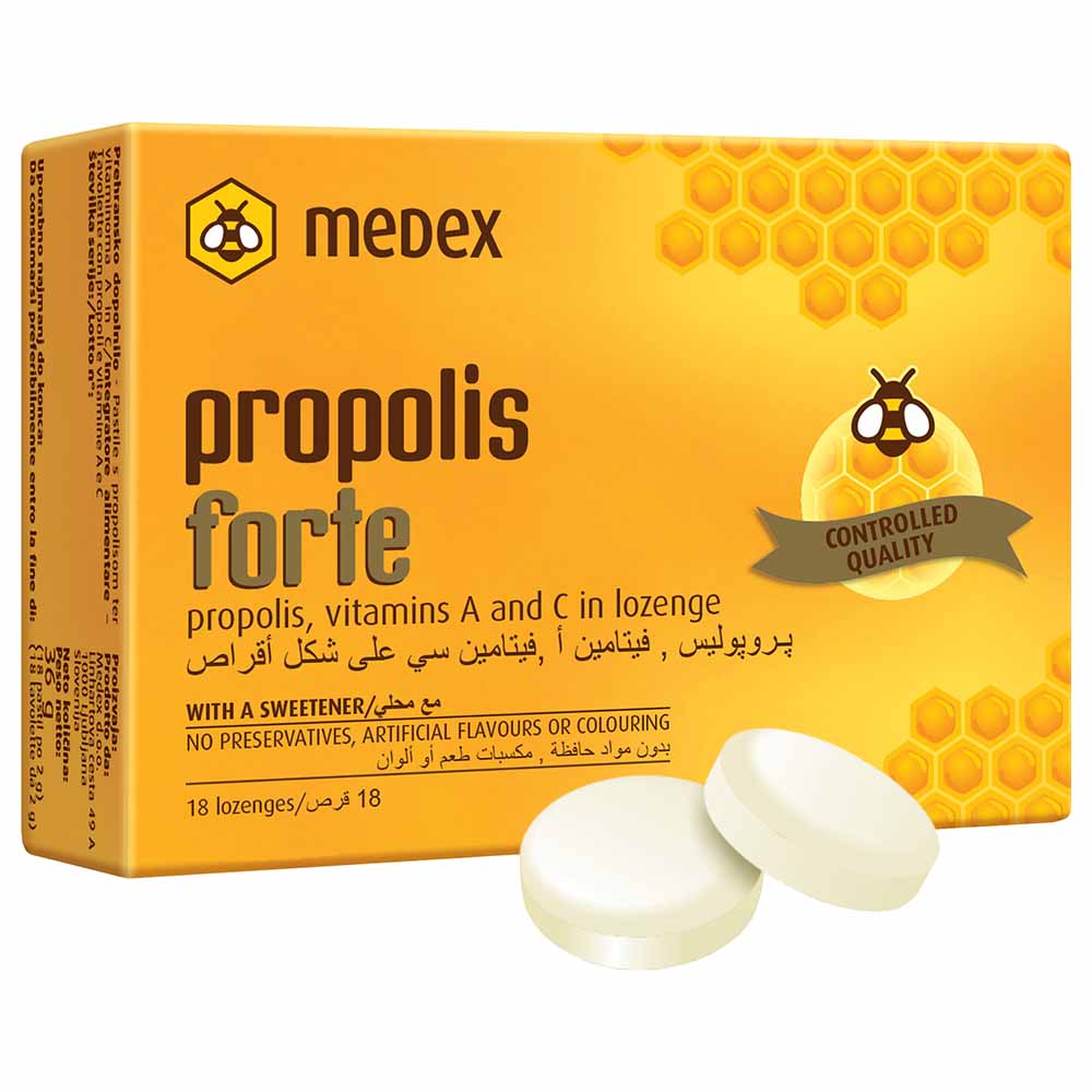 Buy Medex Propolis Forte Lozenges 18 PC Online - Kulud Pharmacy