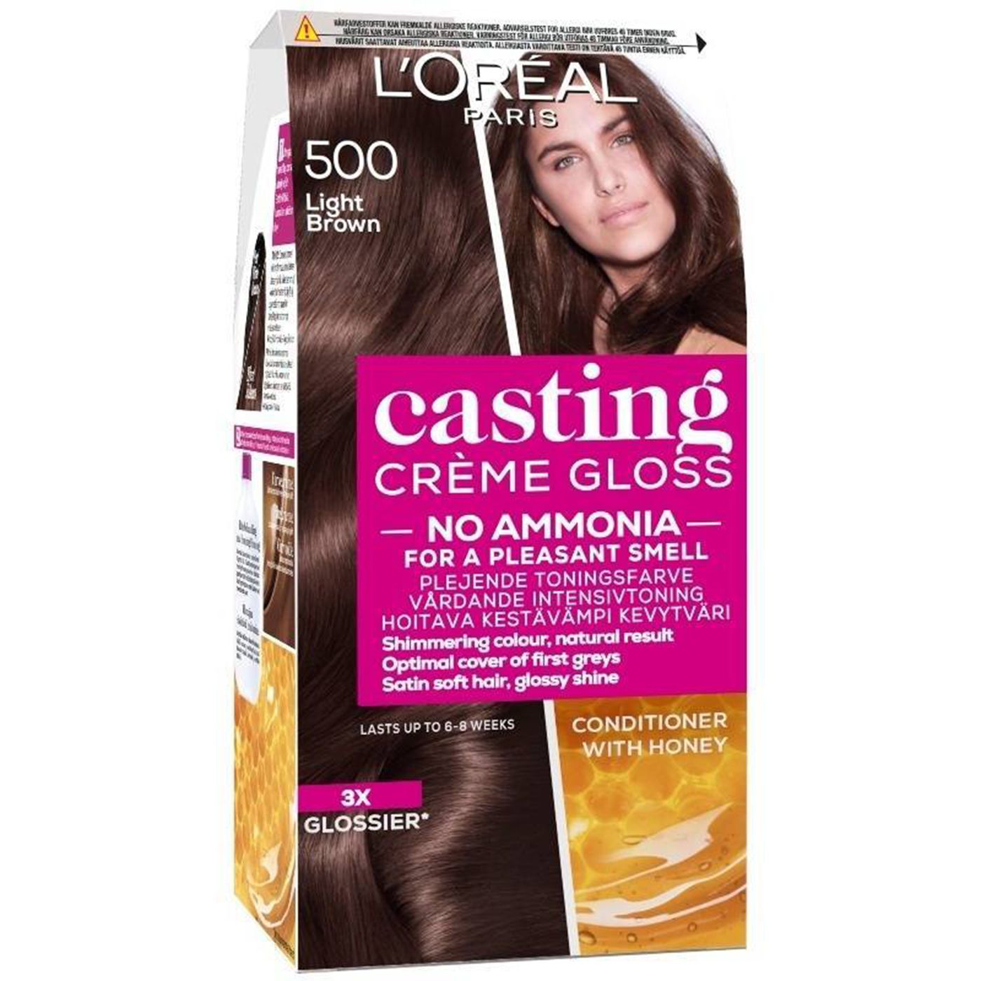 Buy L'Oreal Casting Creme Gloss Gb-Ar 500 Light Brown Hair Color 180 ML Online - Kulud Pharmacy