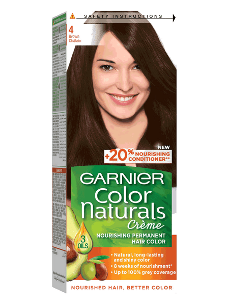 Buy Garnier Color Natural Brown 4 Hair Color 110 ML Online - Kulud Pharmacy