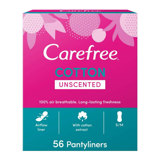 Buy Carefree Cotton Unscented 56'S 56PC Online - Kulud Pharmacy