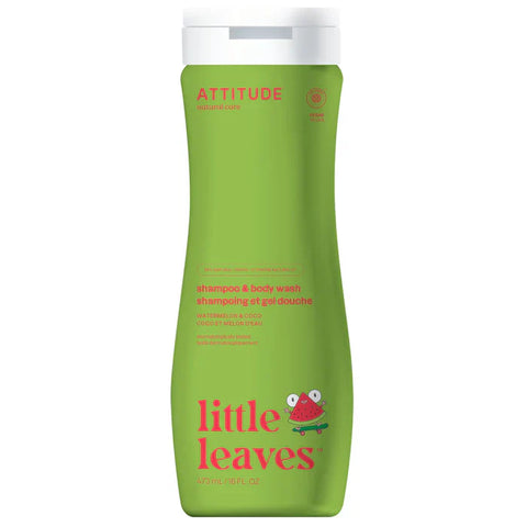 Attitude Little Leaves 2-In-1 Shampoo And Body Wash, Watermelon And Coco 473Ml