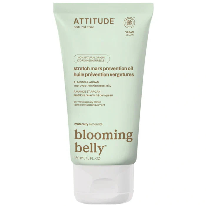 Attitude Blooming Belly Pregnancy Stretch Mark Prevention Oil Almond & Argan 150Ml