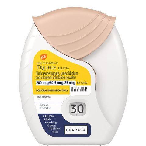 Buy Trelegy Elipta 200Mcg Inhaler 30'S 30PC Online - Kulud Pharmacy