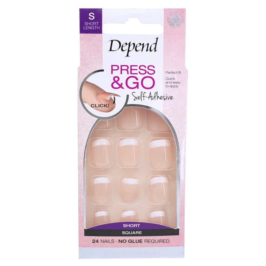 Depend Press & Go Nails French Look Pink Short SQ