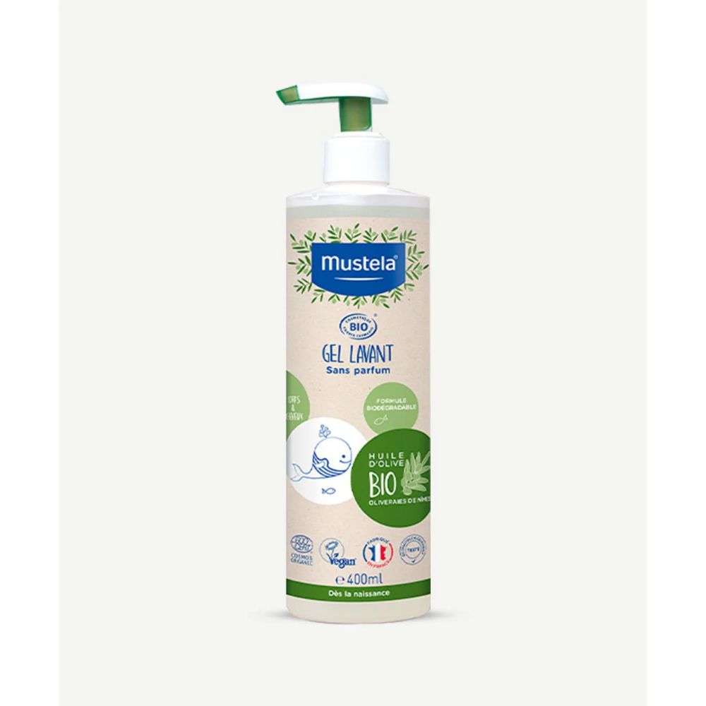 Buy Mustela Gb Organic Certified Cleansing Gel 400ML Online - Kulud Pharmacy