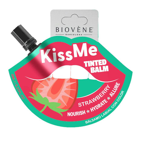 Buy Biovene Kiss Me Strawberry Tinted Lip Balm 8ML Online - Kulud Pharmacy