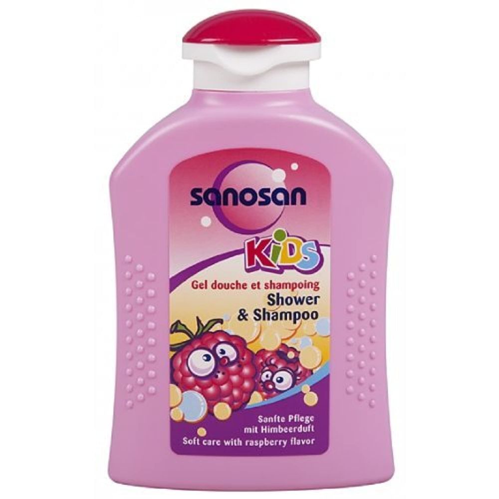 Buy Sanosan Kids Shower & Shampoo Raspberry 200ML Online - Kulud Pharmacy
