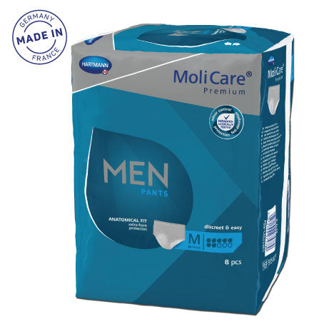 Adult Diaper Pants, MoliCare Premium Men Pants for men with light Incontinence, Medium, 7 drops, 8 pieces / pack