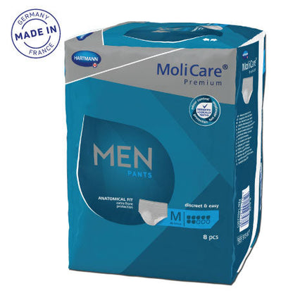 Adult Diaper Pants, MoliCare Premium Men Pants for men with light Incontinence, Medium, 7 drops, 8 pieces / pack