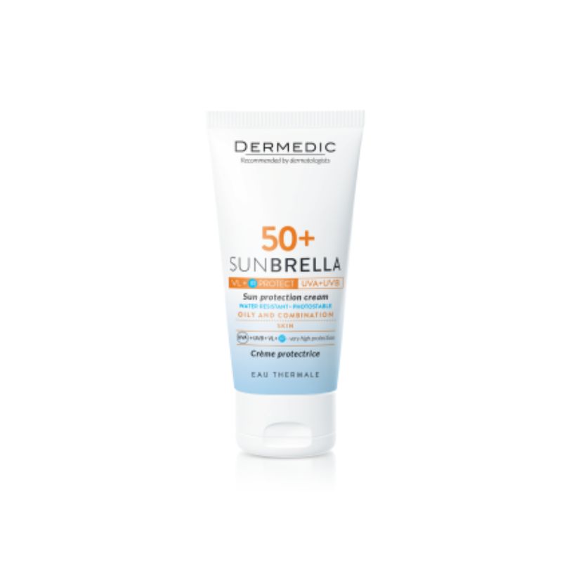 Buy Dermedic Sunbrella Spf 50+ Sun Protection Cream Oily / Comb. Skin 50Ml Offer 1+1 1KT Online - Kulud Pharmacy