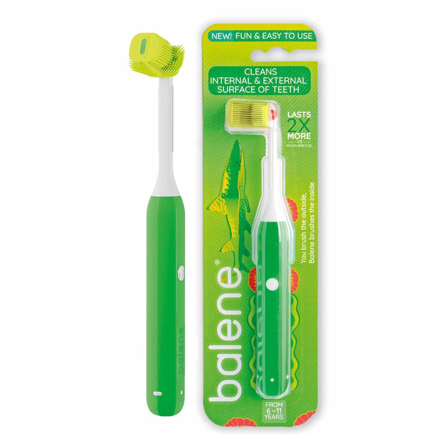Buy Balene Manual Toothbrush Kid Green 1PC Online - Kulud Pharmacy