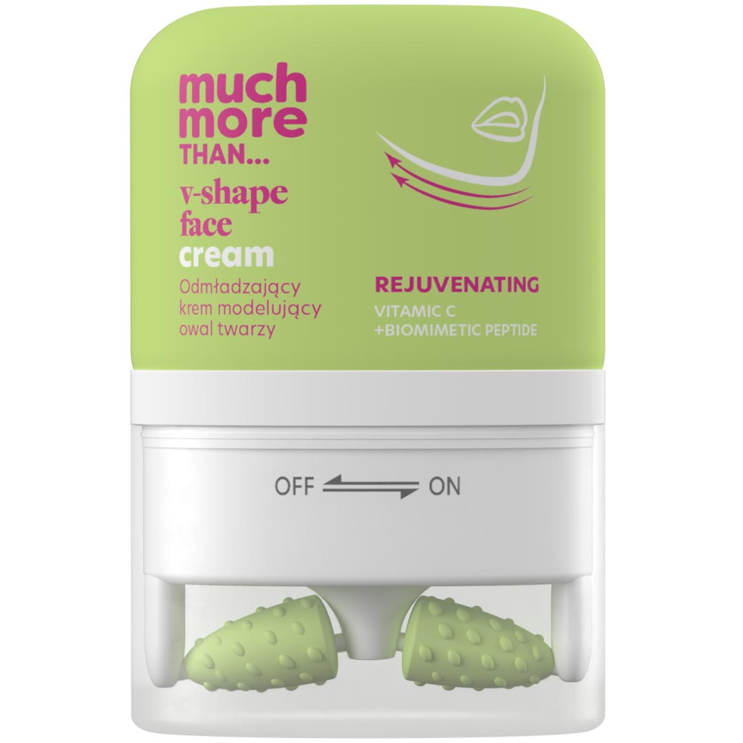 Much More V-Shape Cream -Rejuvenating Rejuvenating Face Oval Cream With A Massager 50ML