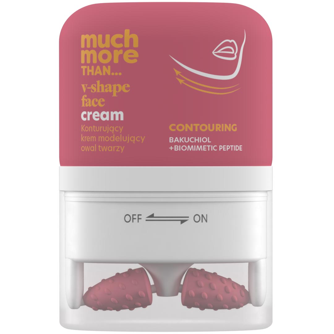 Much More V-Shape Cream - Facial Oval Improvement Face Oval Lifting Cream With A Massager 50ML