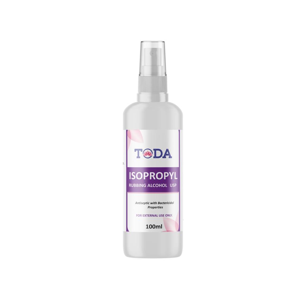 Buy Toda Isopropyl Rubbing Alcohol 70% With Spray Pump 100ML Online - Kulud Pharmacy