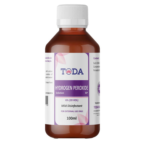 Buy Toda Hydrogen Peroxide 6% 100ML Online - Kulud Pharmacy