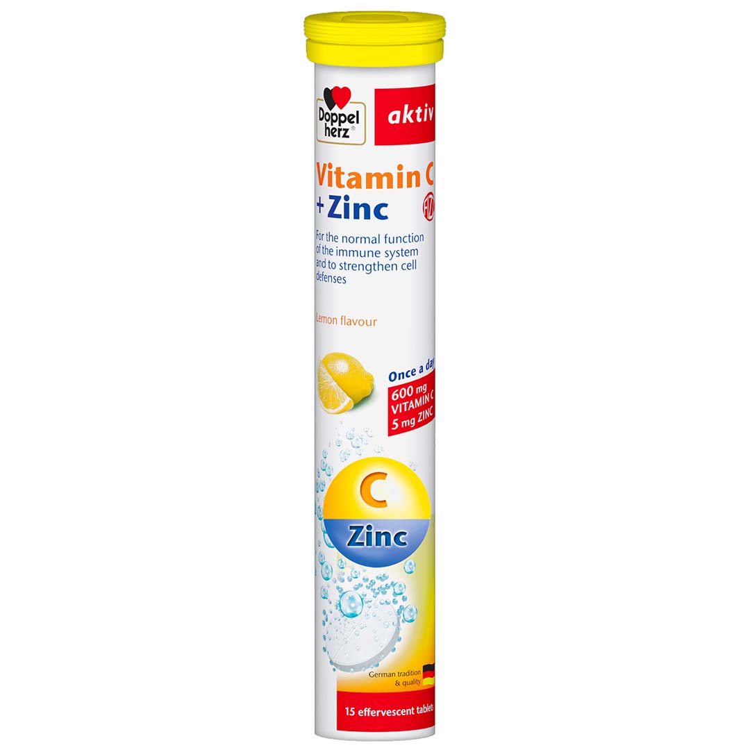 Doppelherz Aktiv Vitamin C + Zn 600Mg Lemon 15TAB