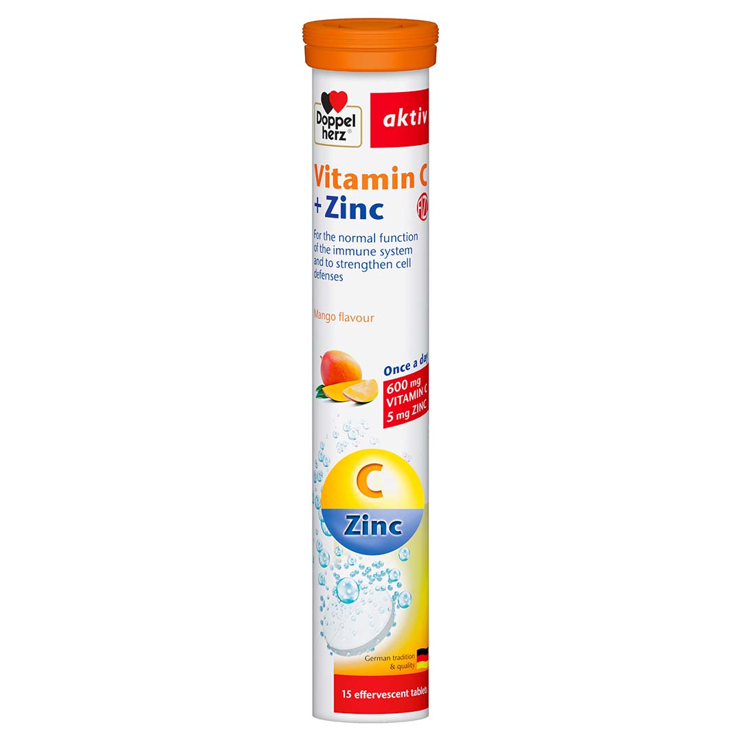 Doppelherz Aktiv Vitamin C + Zn 600Mg Mango 15TAB