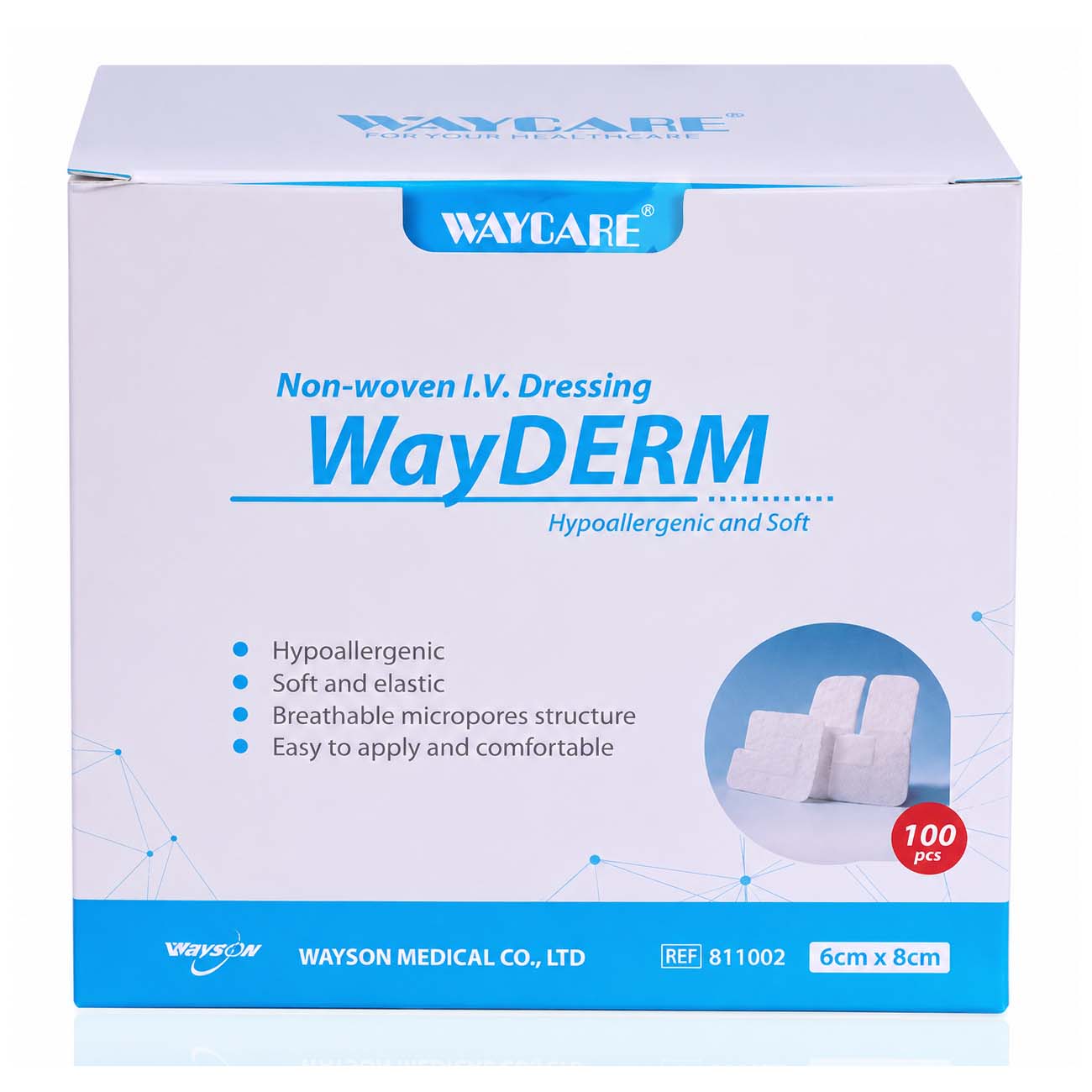 Waycare IV Dressing 6 × 8 cm 100’s