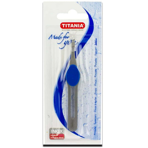 Titania-Tweezer Set, Blue Satin Finish Slanted 9.5Cm X Splinter Tweezer 5Cm