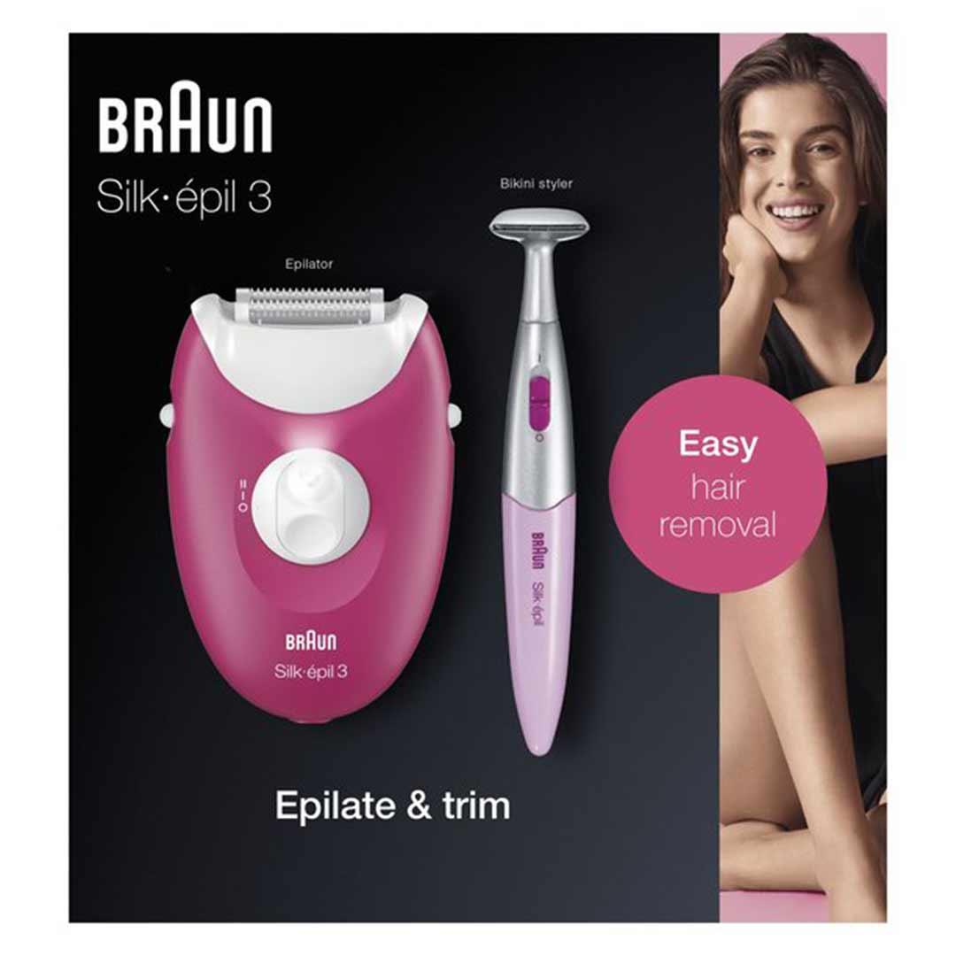 Braun Silk Epil 3420-Epilator+Styler Pink