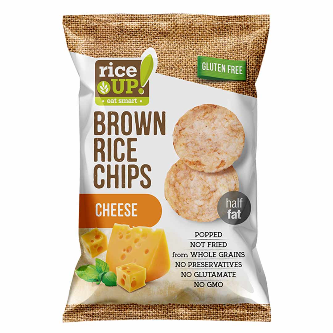 Rice Up Brown Rice Chips Cheese 60 g