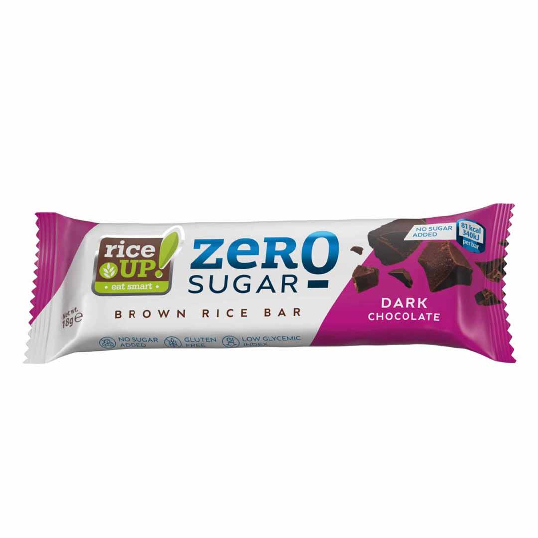 Rice Up Zero Sugar Brown Rice Bar Dark Chocolate 18G