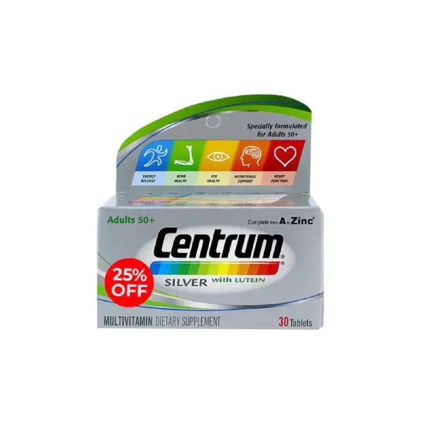 Centrum Silver With Lutein Tab 30's 25% Off