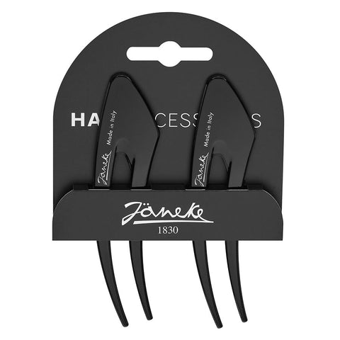Janeke Hairpins 12.5CM 2 Pieces Black