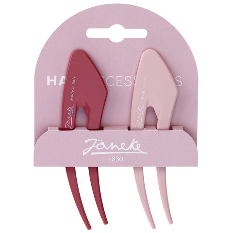 Janeke Hairpins 12.5CM 2 Pieces Raspberry