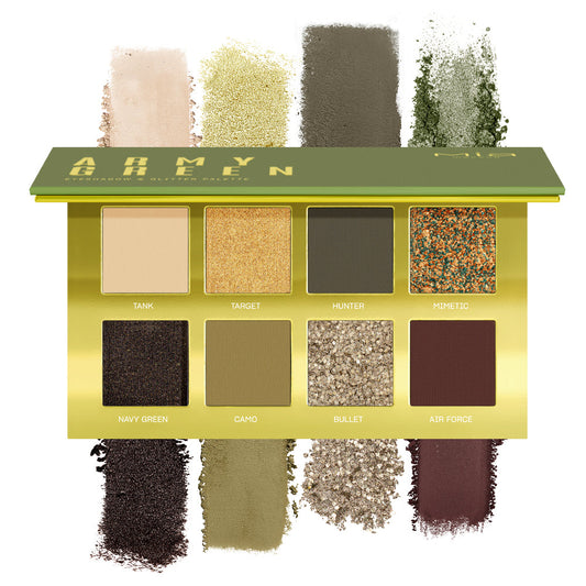 Mia Eyeshadow & Glitter Palette Army Green 11.8G