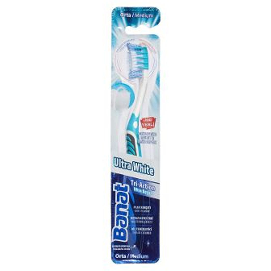 Banat Tri Action Ultra White Toothbrush (Boxed) Medium