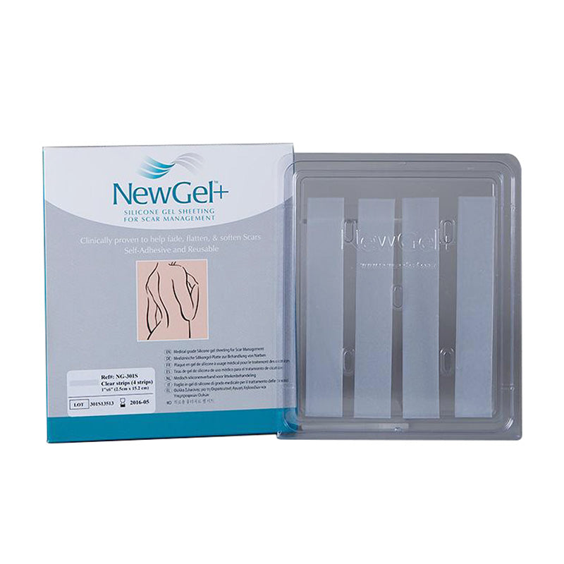 Newgel+ Clear Silicone Strips 1"X6" (2.5X15.2Cm) Ng-301S 4'S