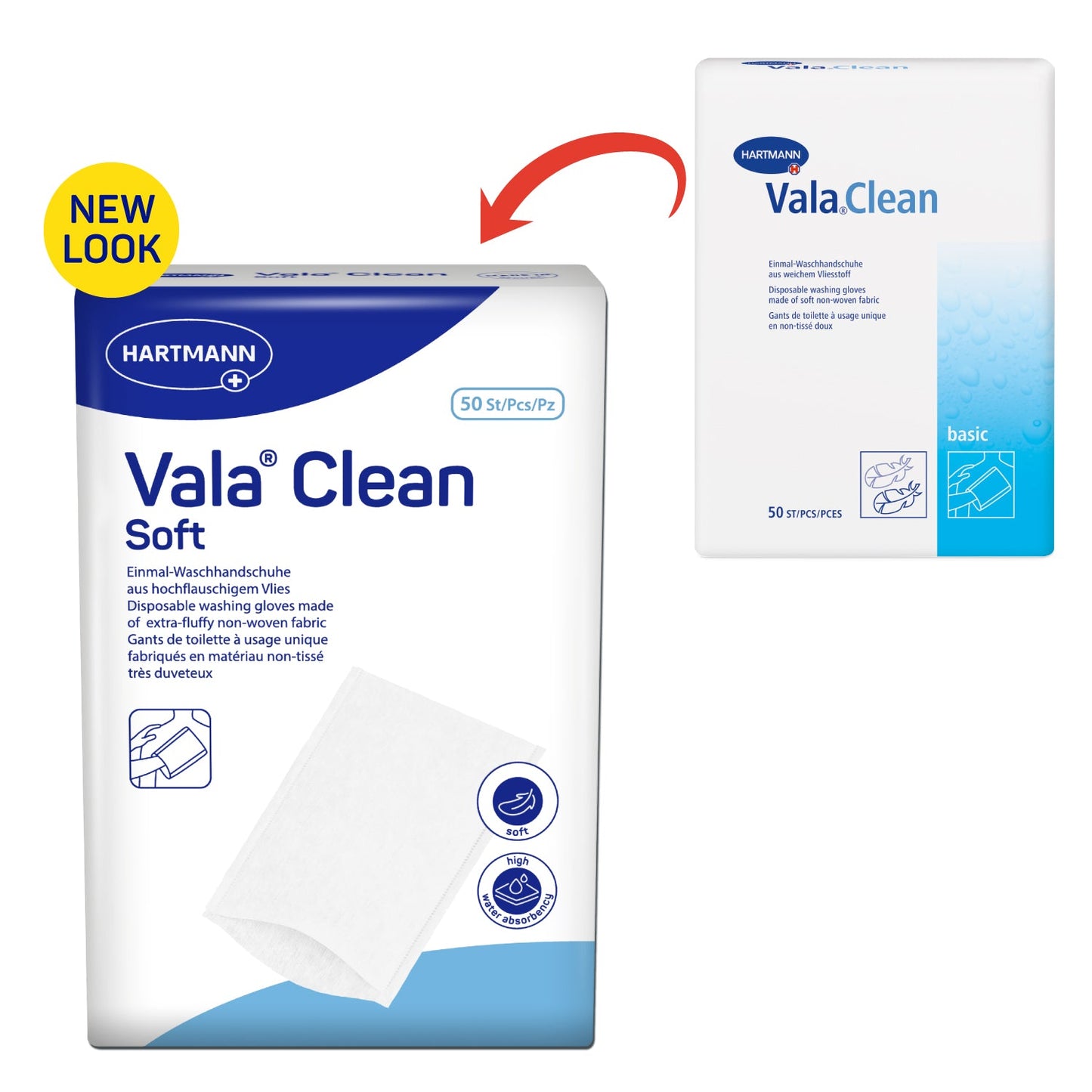 Disposable Gloves, ValaClean soft, Wash gloves,  soft and dry washing glove, 50 pieces/ pack